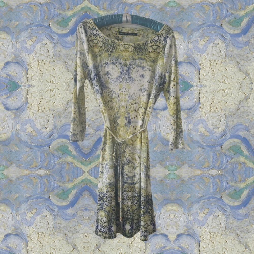 Ivanka Trump Multi-Color Printed Wrap Dress